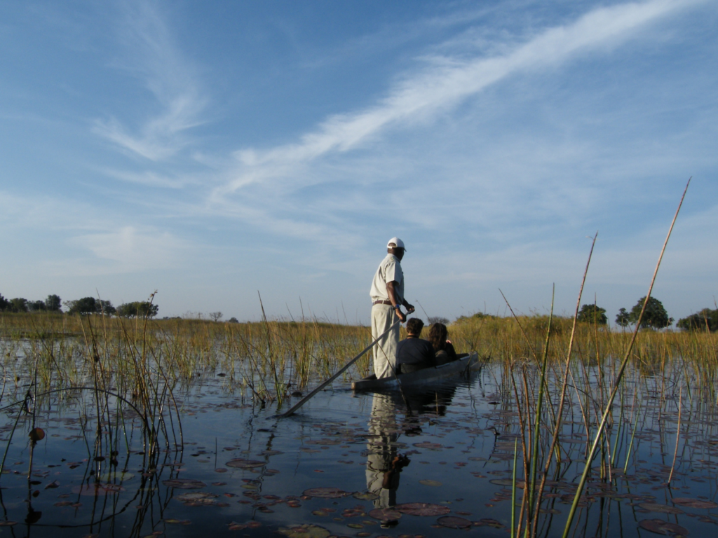 Mokoro ride through Okavango Delta, Botswana