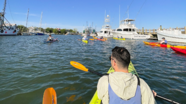 Paddling down Shem Creek in Charleston South Carolina