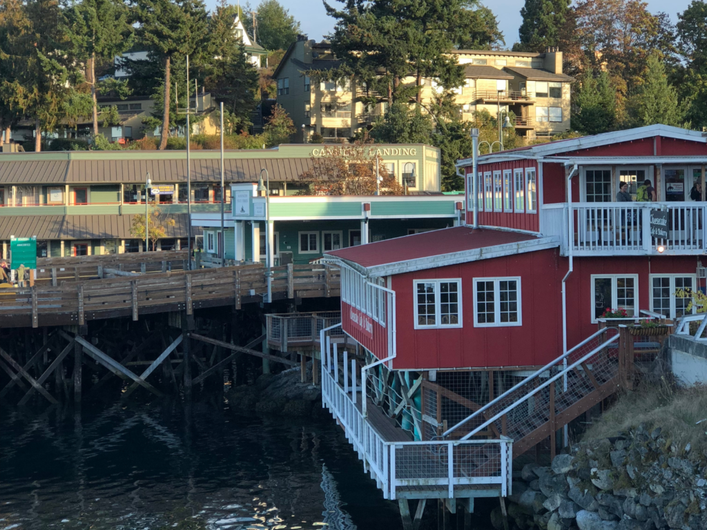 Friday Harbor seaside shops.