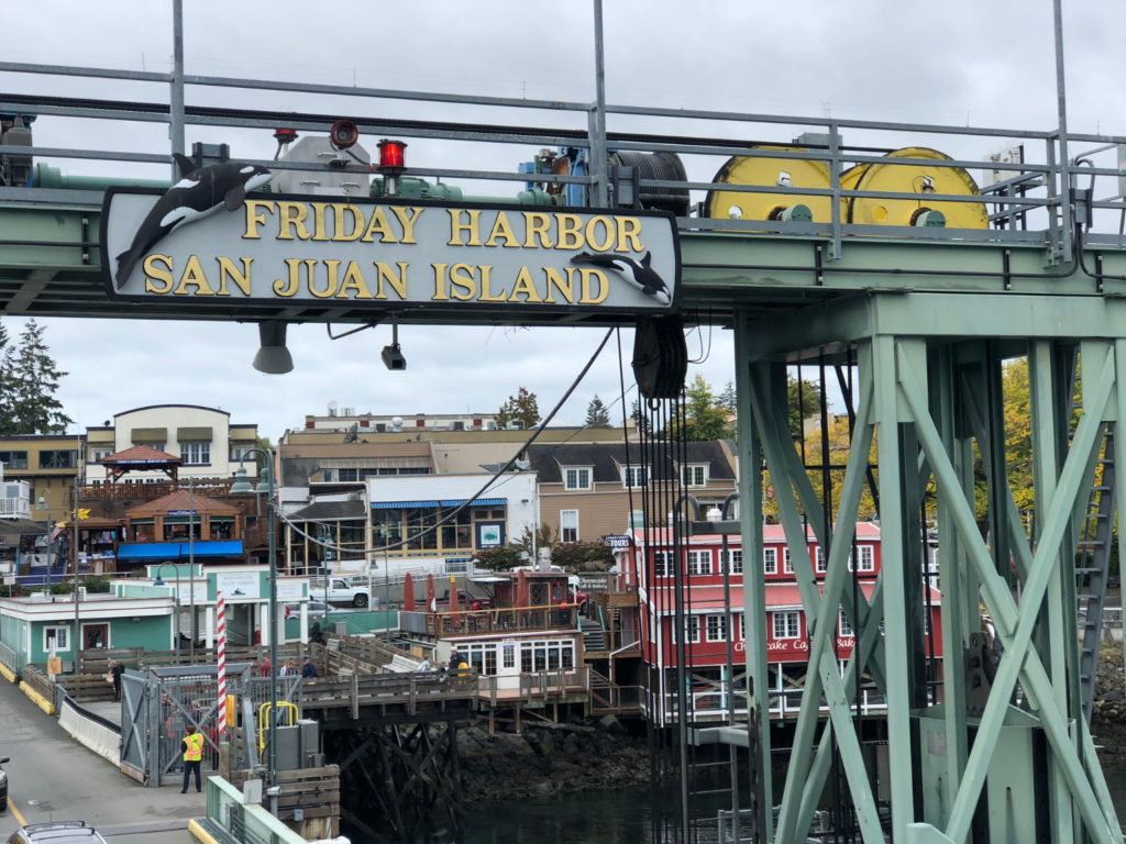 First and last view entering and leaving Friday Harbor.