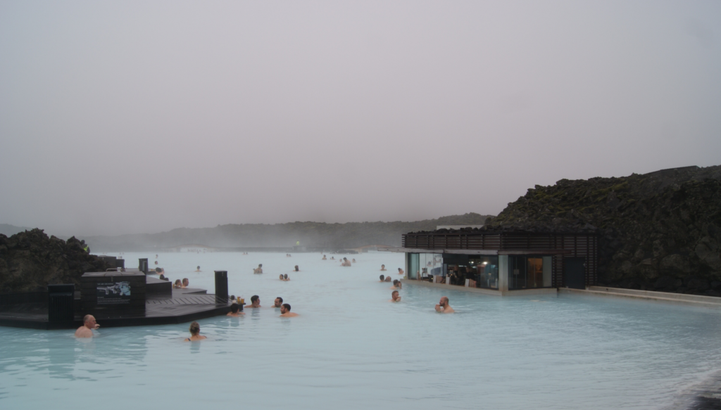 Blue Lagoon in the early morning fog.